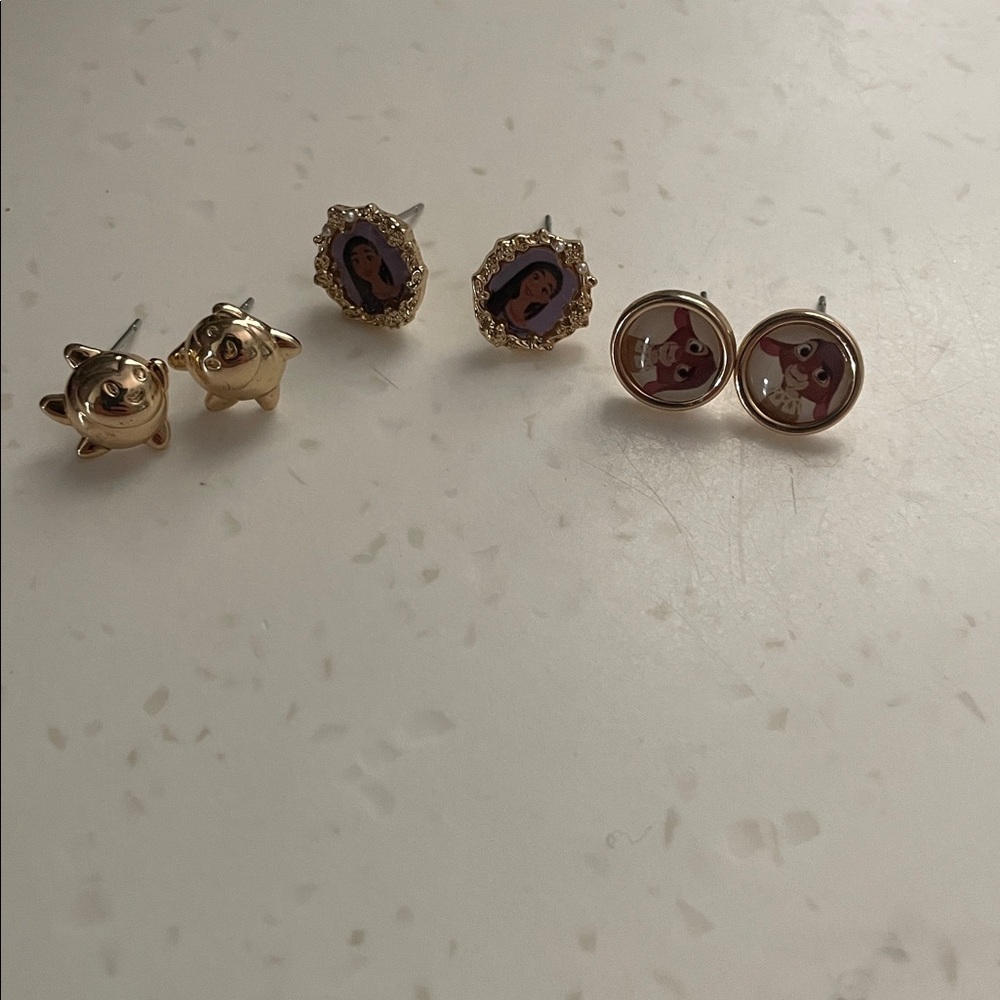 Set of 3 Disney Wish Earrings